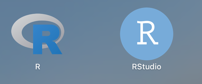 R and RStudio icons in macOS